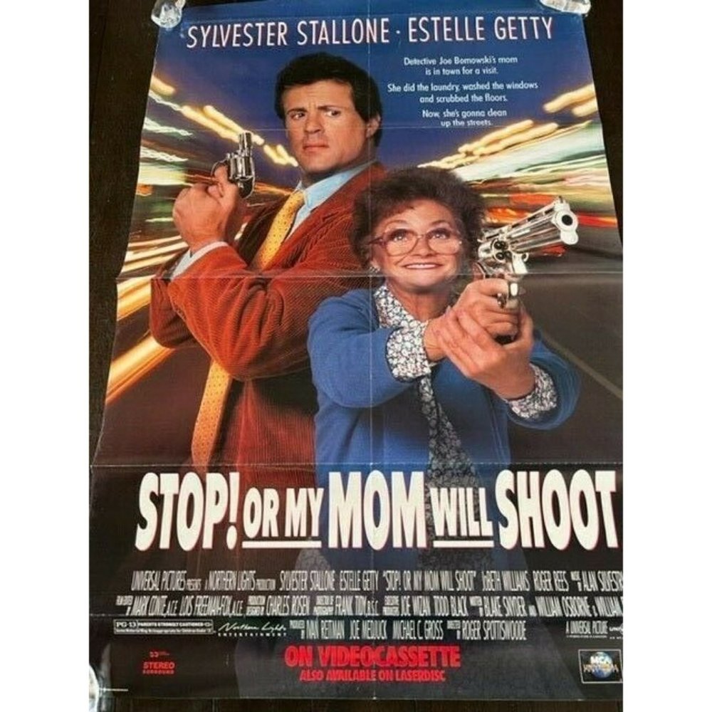 Movie Theater Cinema Poster Lobby Card 1992 Stop or Mom Shoot Sylvester Stallone